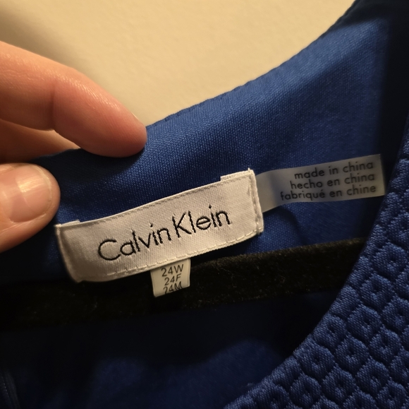 Calvin Klein Royal Blue Textured Mini Dress - Picture 3 of 3